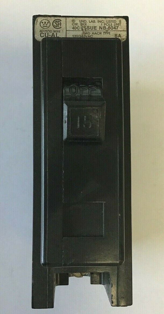 WESTINGHOUSE BAB1015 QUICKLAG 15AMP CIRCUIT BREAKER 120/240VAC***LOTOF5***