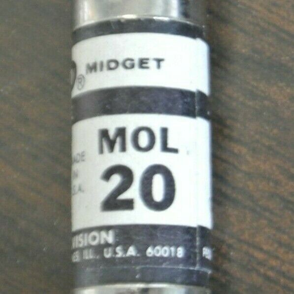 BOX of 10 / ECONOMY / ECO / FPE MOL-20 MIDGET FUSE / 20A / 250V / NEW SURPLUS