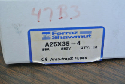 EACH / FERRAZ-SHAWMUT A25X35 SEMICONDUCTOR FUSE / 250V / 35A / NEW SURPLUS