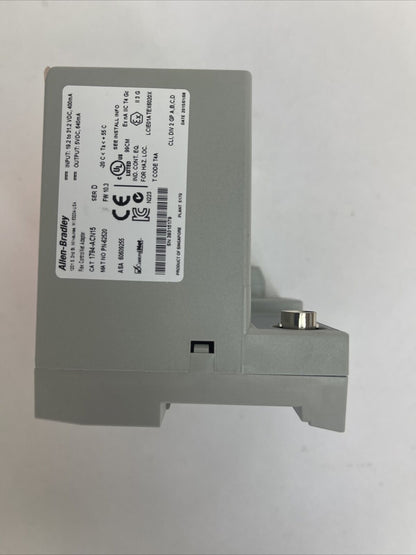 ALLEN BRADLEY 1794-ACN15 SER D FW 10.3 FLEX CONTROLNET ADAPTOR OUTPUT 5VDC