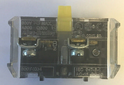 ALLEN BRADLEY 800T-XD4 CONTACT BLOCK SER.E 500VAC  ***LOTOF10***