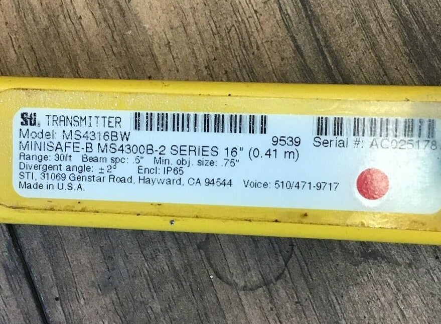 STI TRANSMITTER AND RECEIVER MS4316BW 16"  RANGE:30FT