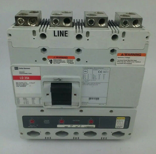 CUTLER HAMMER LD4600V THERMAL MAGNETIC TRIP UNIT CIRCUIT BREAKER 3P 600A 600V