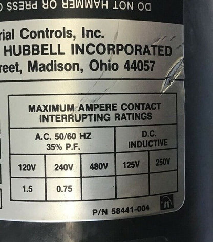 HUBBELL 2220-111CC13 PILOT DUTY SPEED SWITCH 240V 50/60HZ