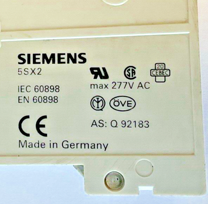 SIEMENS 5SX2 C2 & 5SX21 C4 CIRCUIT BREAKER W/ 5SX9100 HS 230/400V  ****LOTOF6***