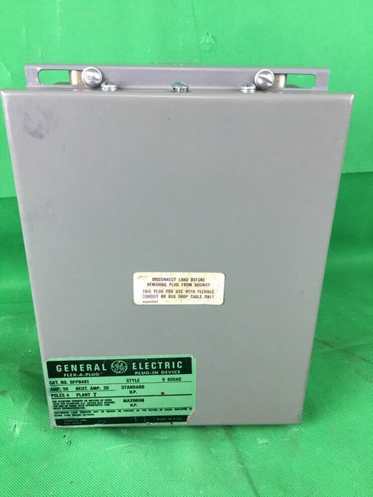 GENERAL ELECTRIC GE DFPB461 30 AMP 600V FUSIBLE GROUND BUS PLUG 4P FLEX-A-PLUG