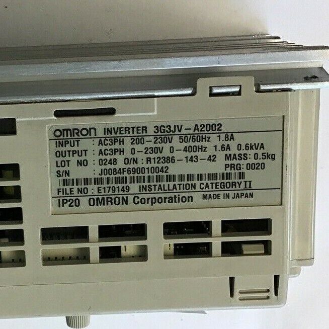 OMRON 3G3JV SYSDRIVE INVERTER 200V 3PH 0.2KW COVER IS LOOSE CLIPS **PARTS ONLY**