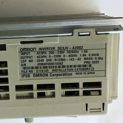 OMRON 3G3JV SYSDRIVE INVERTER 200V 3PH 0.2KW COVER IS LOOSE CLIPS **PARTS ONLY**