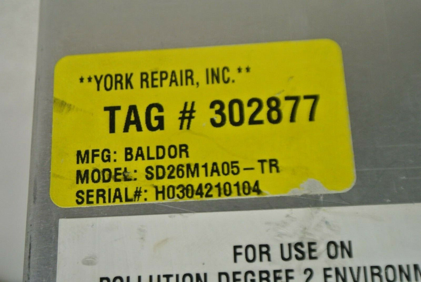 BALDOR SD26M1A05-TR AC SERVO DRIVE / 115V, 50/60Hz INPUT / 115VAC, 1000Hz OUTPUT