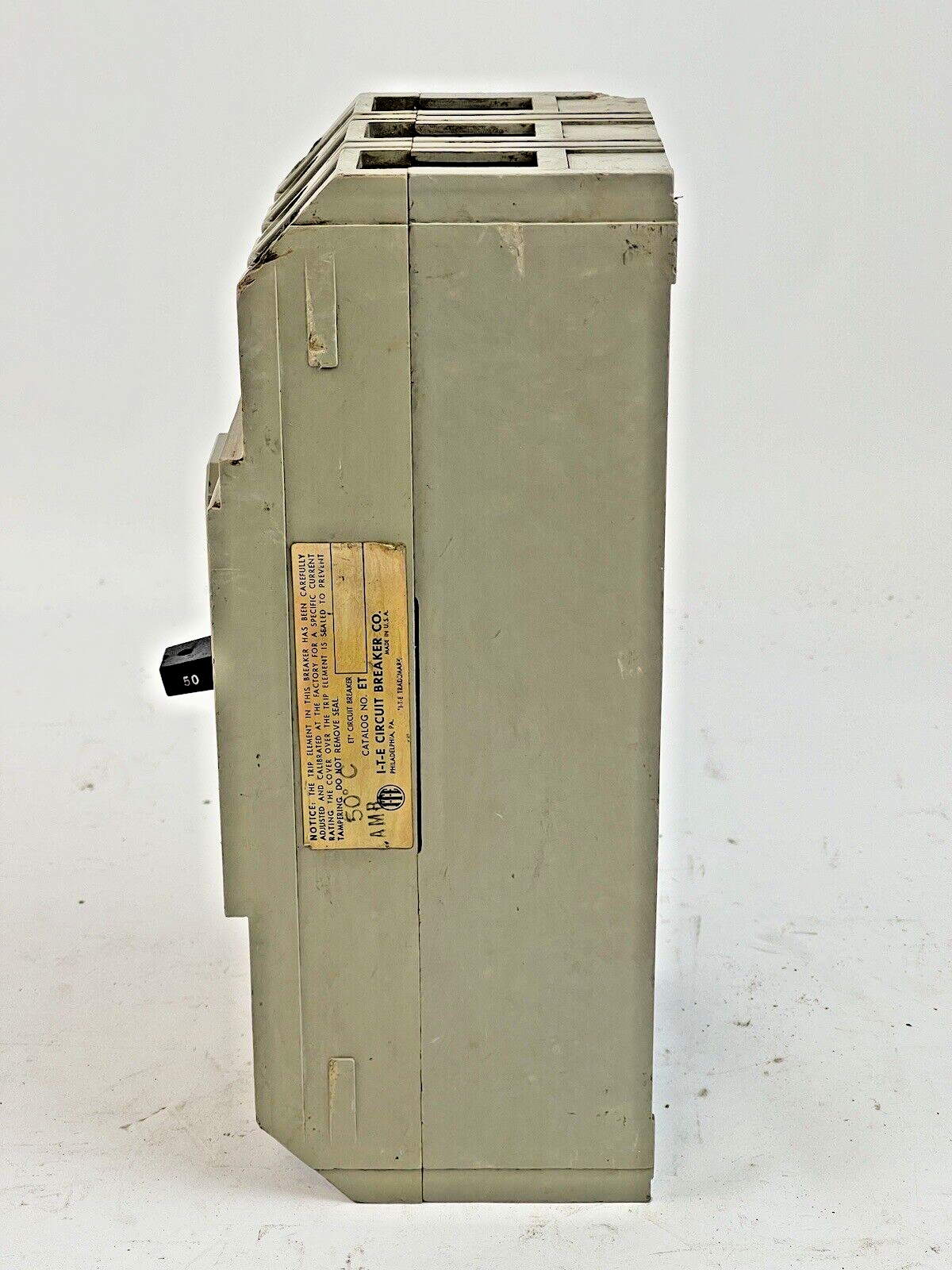 ITE / SIEMENS - HF3-M050 - CIRCUIT BREAKER - 50 AMP, 250 DC, 600 VAC, 3 POLE