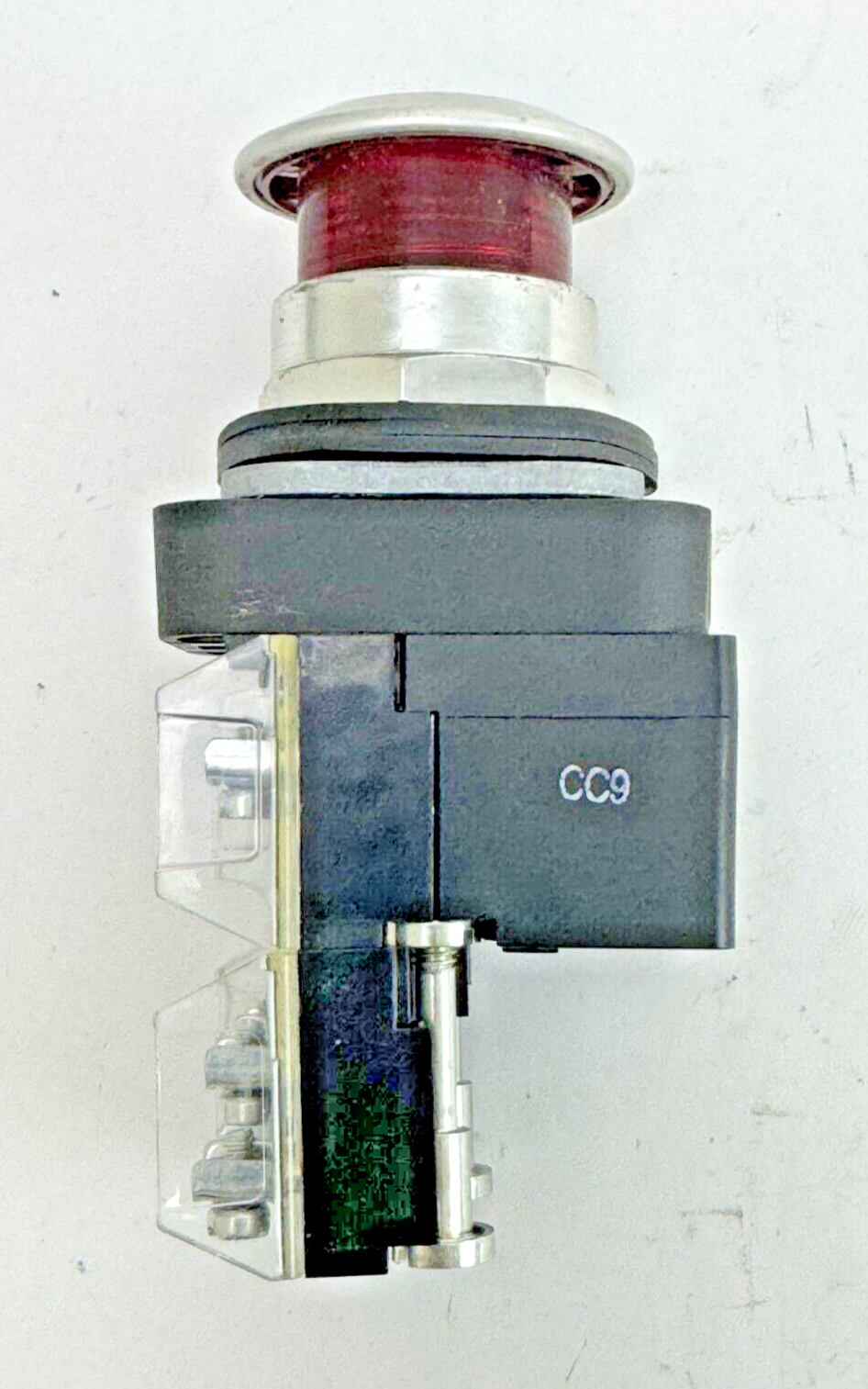 ALLEN-BRADLEY - 800T-FXTQH2RA5 SER. U - RED MUSHROOM PUSH/PULL BUTTON W/ BLOCK