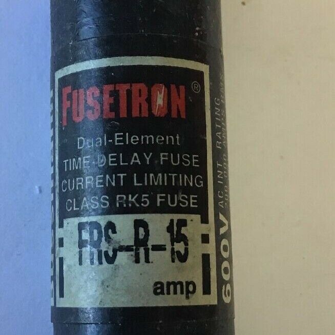 FUSETRON FRS-R-15 TIME DELAY FUSE CLASS RK-5 ***LOTOF6***