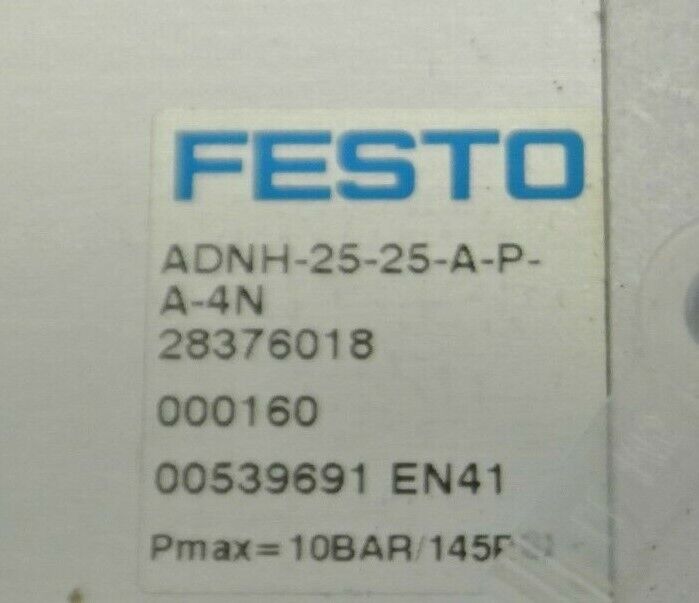 FESTO ADNH-25-25-A-P-A-4N PNEUMATIC CYLINDER / 25mm DIA. PISTON / NEW SURPLUS