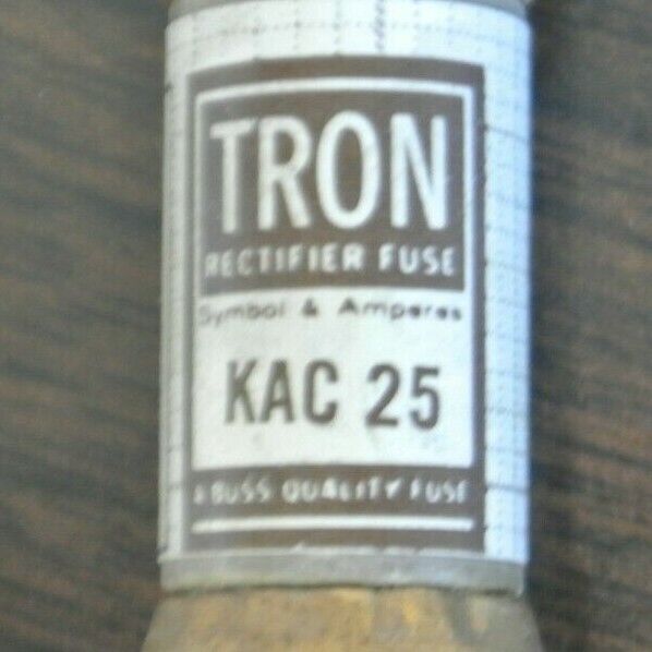 LOT of 4 / BUSS / TRON KAC-25 RECTIFIER FUSE / 25A / 600V / NEW SURPLUS