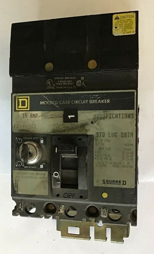 SQUARE D FC34015CL CIRCUIT BREAKER 480VAC 15A