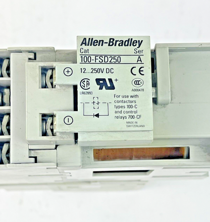 ALLEN BRADLEY -193-EEDB SER. B - 100-C09Z*10 A 25V -100-F B - 100-FSD250 A COMBO