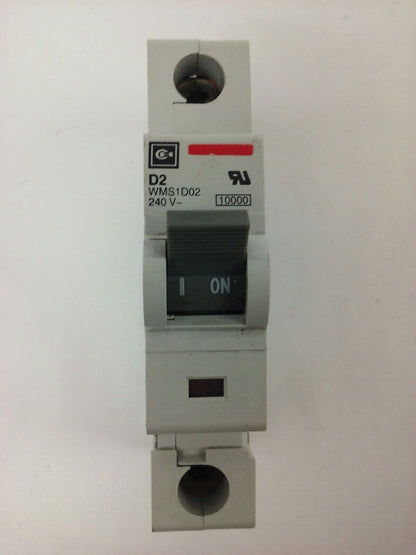 CUTLER HAMMER D2, WMS1D02, 2A, 240V, 1P, 277@6KA,240/415V@10KA, NEW SURPLUS,WMS2