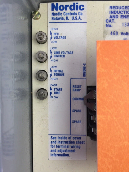 NORDIC ES-3 1334600 460V 60HZ 35AMP 20HP 3PHASE  REDUCE VOLTAGE SOFT START