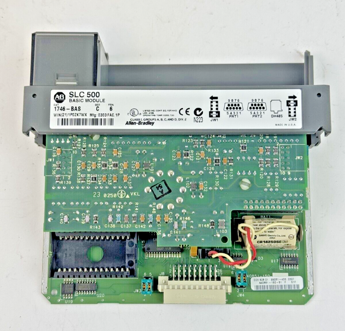 ALLEN-BRADLEY - 1746-BAS SER. C FRN: 6 - SLC 500 BASIC MODULE *NO DOOR*
