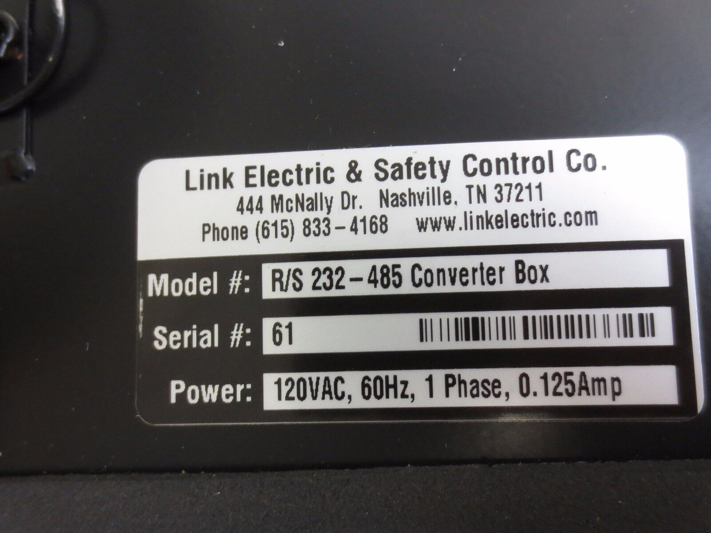 LinkNet 107629 + 107587 RS232 to RS485 CONVERTER + CONNECTION BOX  LINK ELECTRIC