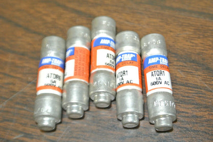 LOT of 5 / FERRAZ-SHAWMUT ATQR1 (2), ATQR6 (3) CLASS CC FUSES NEW SURPLUS