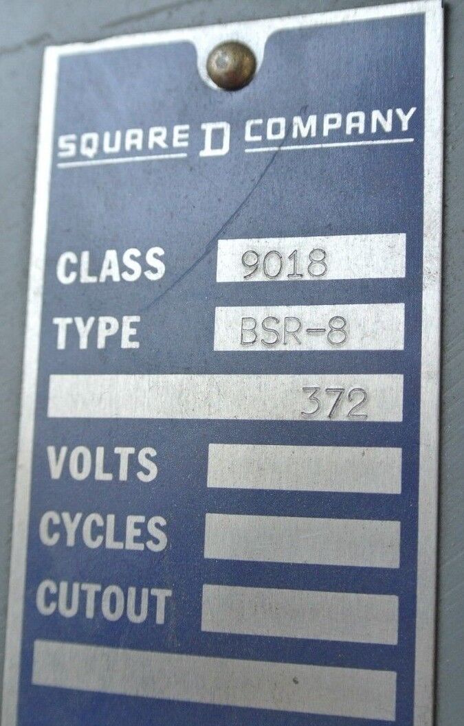 SQUARE D 9018 BSR-8 VACUUM SWITCH EXPLOSION RESISTANT HAZARDOUS LOCATION SURPLUS