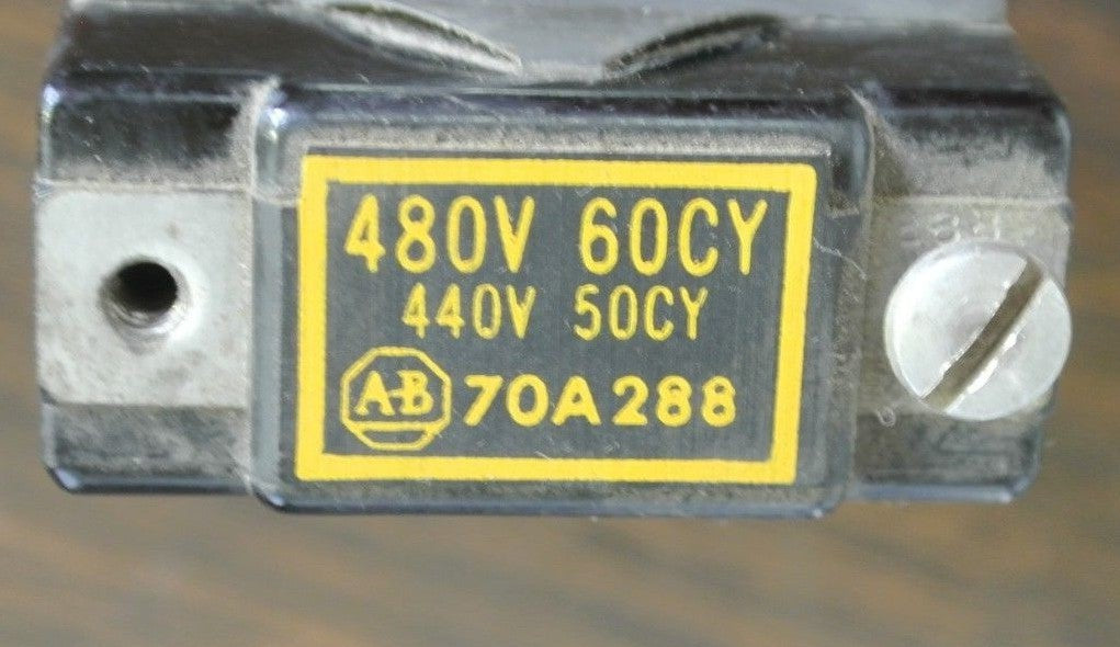 ALLEN-BRADLEY 70A288 COIL SIZE 0 440-480V, 50-60Hz  NEW SURPLUS 1 SCREW ONLY