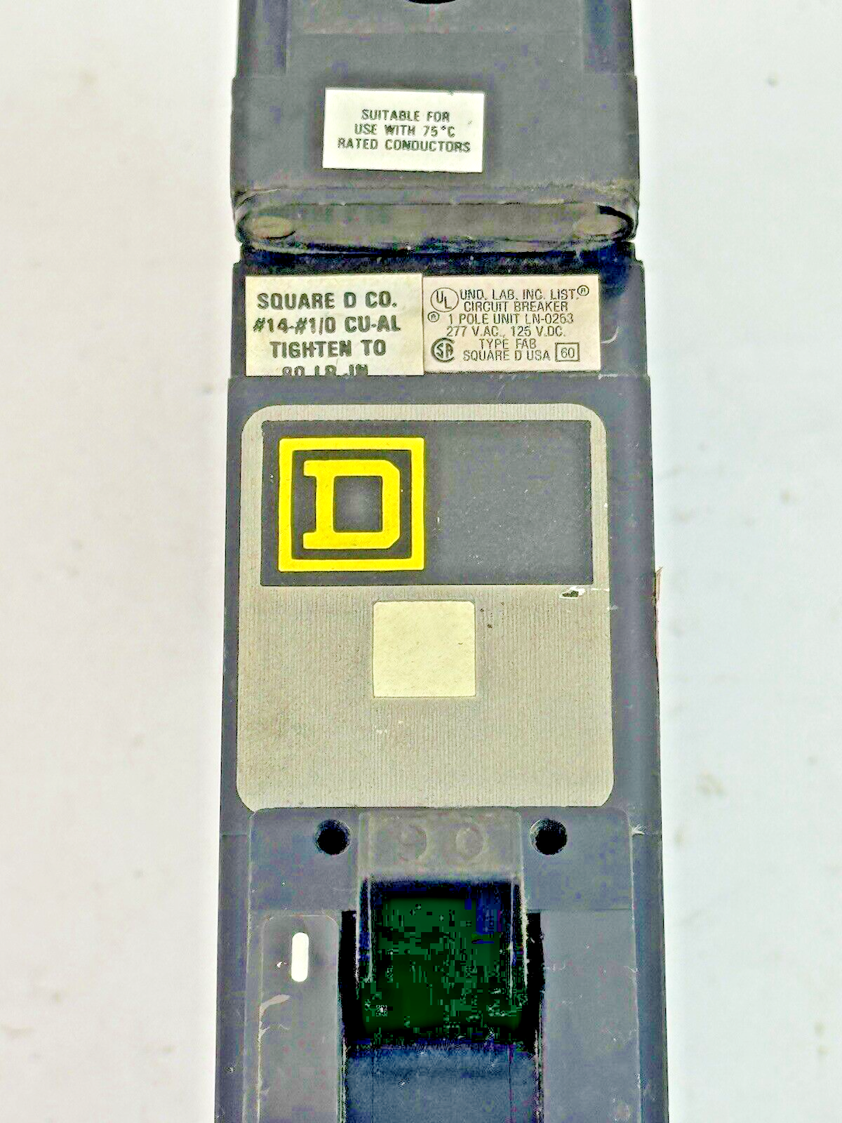 SQUARE D - FHB16090C - I-LINE MOLDED CASE CIRCUIT BREAKER - 1 POLE/ 90 A/ 277VAC