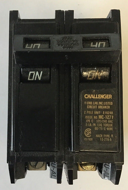 CHALLENGER C240 CIRCUIT BREAKER 2POLE 40AMP 120/240VAC ***LOTOF10***