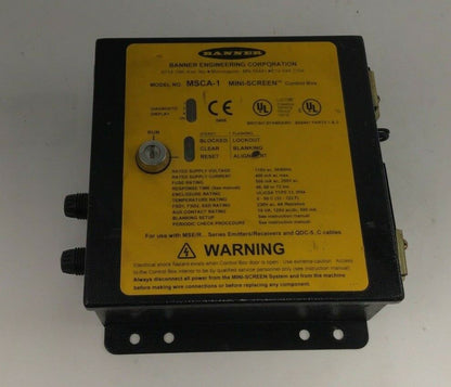 BANNER MSCA-1 MINI SCREEN CONTROL BOX 115VAC 50/60HZ