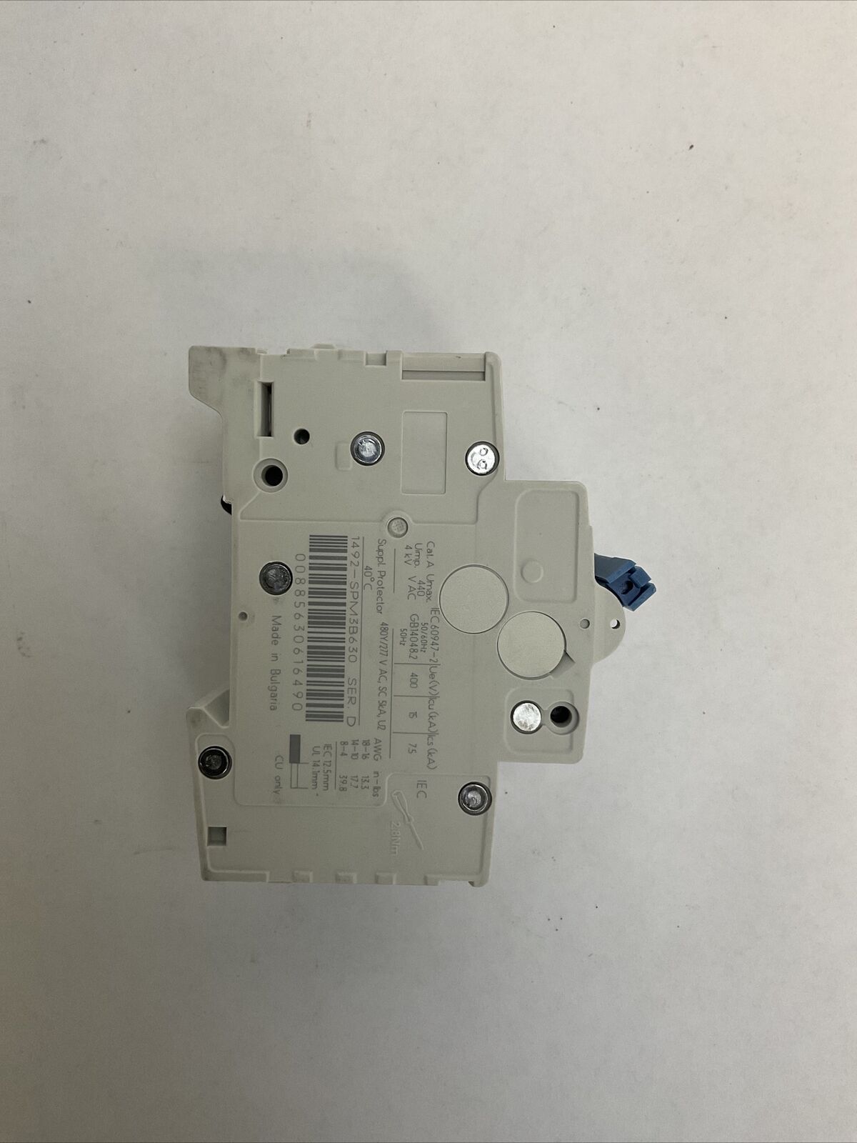 ALLEN BRADLEY 1492-SPM3B630 SER D SUPPLEMENTARY PROTECTOR 63A 480Y/277VAC