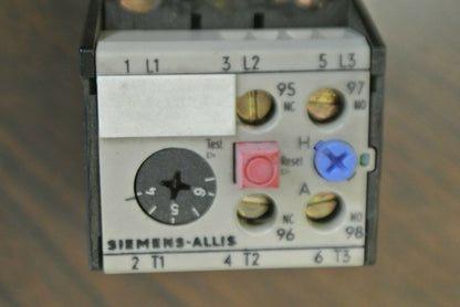 SIEMENS-ALLIS OLR0630 OVERLOAD RELAY 4-6.3 AMP