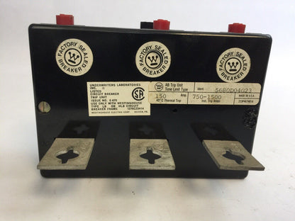 WESTINGHOUSE 5680D04G23 TRIP UNIT 150A 3POLE MAG TRIP ADJ 750-1500A