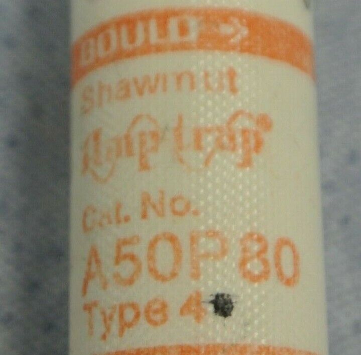 LOT of 5 / GOULD-SHAWMUT A50P80 AMP-TRAP® FUSES / 80A / 500V / NEW SURPLUS