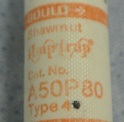 LOT of 5 / GOULD-SHAWMUT A50P80 AMP-TRAP® FUSES / 80A / 500V / NEW SURPLUS