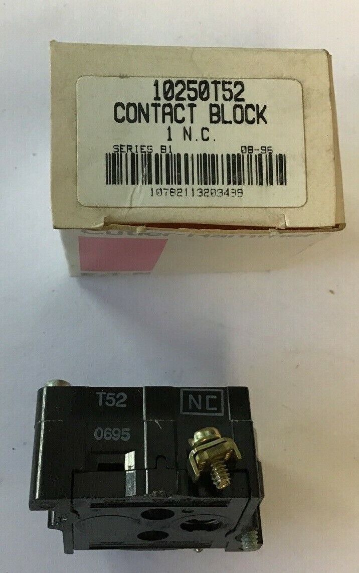 CUTLER-HAMMER 10250T52 CONTACT BLOCK 1N.C. ***LOTOF2***