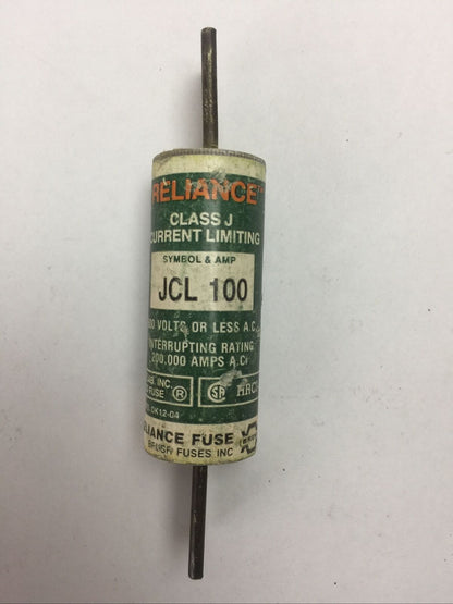 RELIANCE JCL100 CLASS J CURRENT LIMITING FUSE 100AMP 600VAC (LOT OF 5)