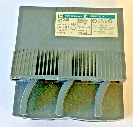 TELEMECANIQUE / SQUARE D LAD3B TERMINAL BLOCK 500VAC 50A