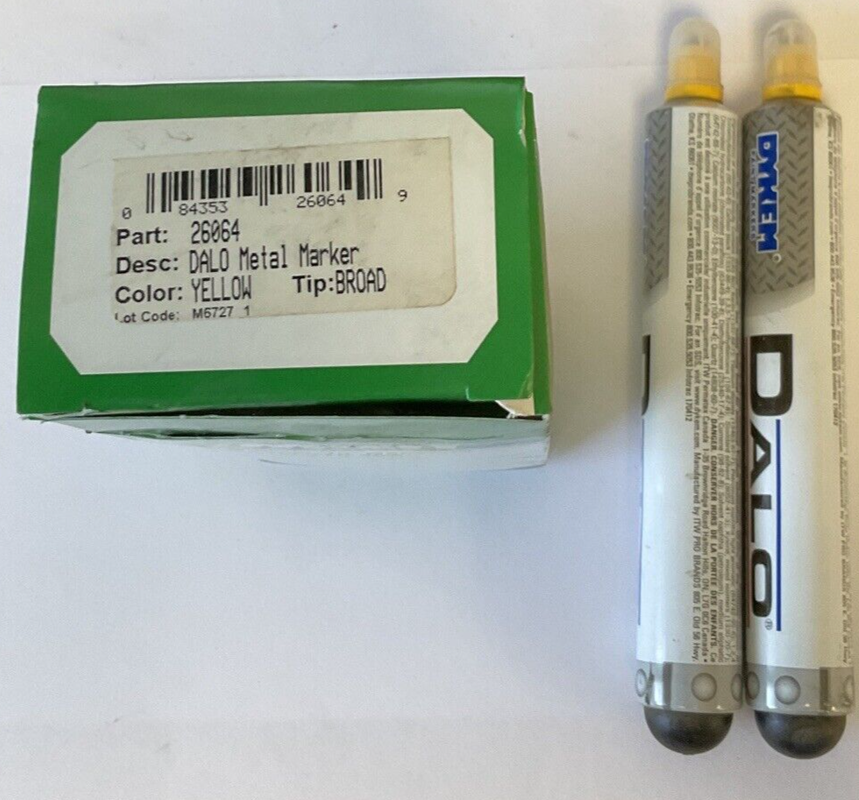 DALO 26064 METAL PAINT MARKER YELLOW BROAD ***LOTOF8***