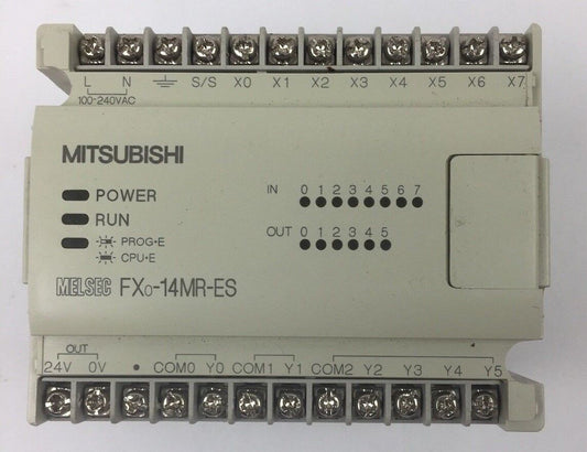 MITSUBISHI FXO-14MR-ES/UL PROGRAMMABLE CONTROLLER 2A 240VAC RESISTIVE LOAD