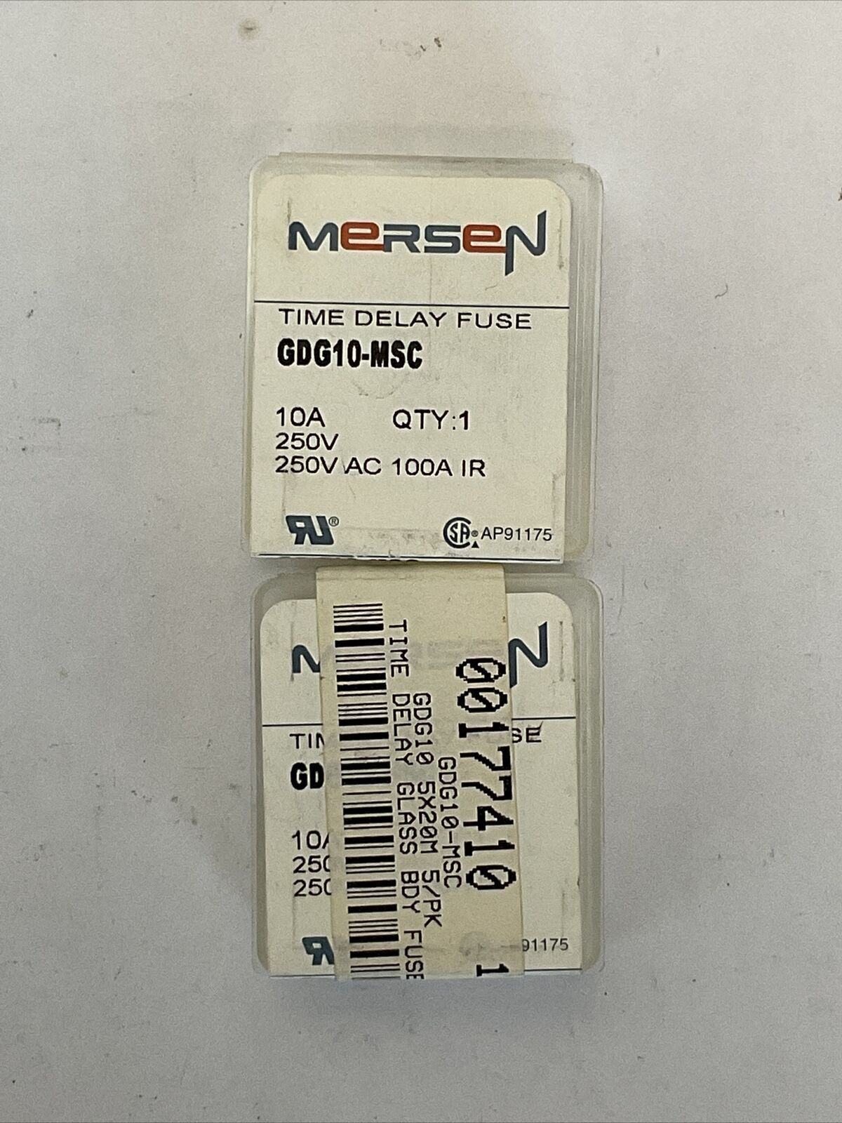 MERSEN GDG10-MSC TIME DELAY FUSE 10A 250VAC (10 TOTAL FUSES)