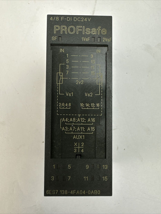 SIEMENS 1P 6ES7 138-4FA04-0AB0 SIMATIC S7 PROFIsafe 4/8 F-DI DC24V MODULE