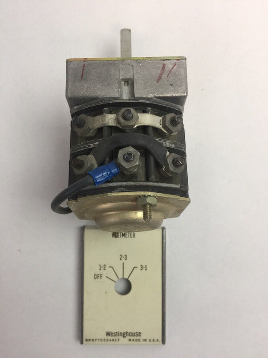 WESTINGHOUSE 505A702G04 TYPE W2 SWITCH 600V 20A ROTARY SWITCH NO HANDLE