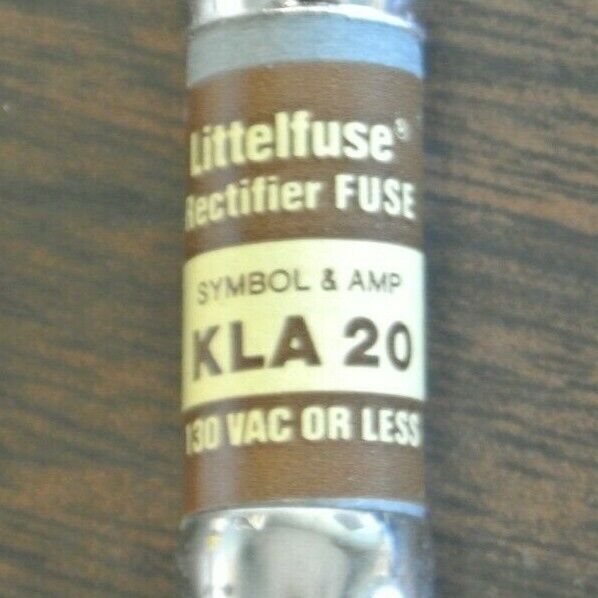 BOX of 10 / LITTELFUSE KLA20 RECTIFIER FUSE / 20A / 130V / NEW SURPLUS