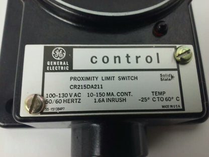 GENERAL ELECTRIC, CR215DA211, PROXIMITY LIMIT SWITCH, 115V 50/60HZ, CR215D, NEW
