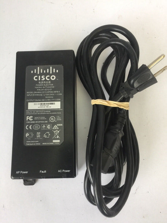 CISCO DPSN-35FBA POWER INJECTOR INPUT 100-240VAC 0.8A OUTPUT 56VDC 0.55A