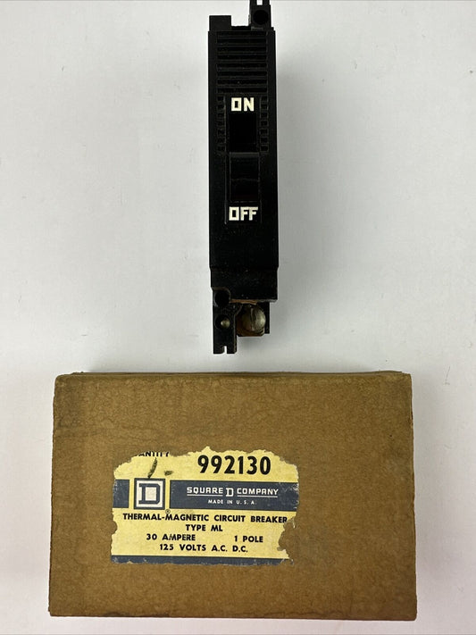 SQUARE D 992130 THERMAL MAGNETIC CIRCUIT BREAKER 125V 30AMP 1POLE TYPE ML