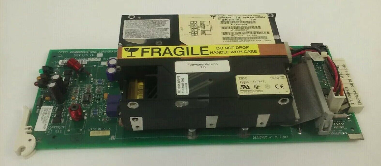 OCTEL PCA 044-2538-000 REV B DISK I/O MODULE IBM TYPE DFHS FIRMWARE VERSION 1.6