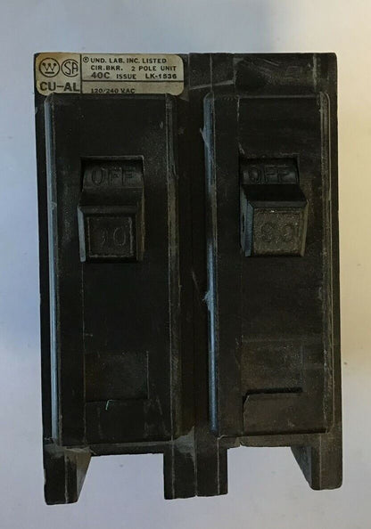 WESTINGHOUSE QPHW2090 CIRCUIT BREAKER 120/240VAC 2POLE 90AMP