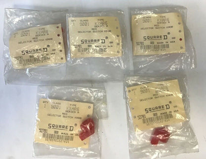 SQUARE D 9001 KXAR6 / 9001KXAR6 RED SELECTOR SWITCH KNOB ***LOTOF5***